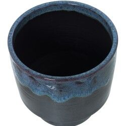 Set of Planters Alexandra House Living Blue Black Ceramic (3 Pieces)