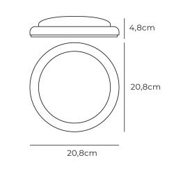 LED Wall Light EDM 32406 White Aluminium Plastic F 18 W 120 W 1820 Lm E27 Circular (4000 K)