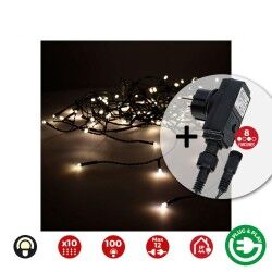 Tenda Luminosa LED EDM 71481 Easy-Connect 1,8 W Luce calda Bianco Caldo 2 x 1 m Bianco Programmabile