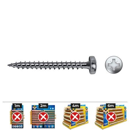 Box of screws CELO VLOX B Galvanised Ø 4,5 x 30 mm Full roll (500 Units)