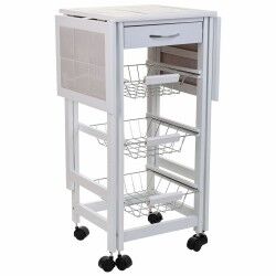 Carrello da Cucina Alexandra House Living Bianco 37 x 79 x 91 cm