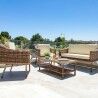 Table Set with 2 Armchairs Alexandra House Living Brown Natural 4 Pieces