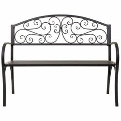 Bench Alexandra House Living Black Iron 53 x 91 x 153 cm