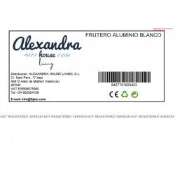 Portafrutta Alexandra House Living Bianco Alluminio 32 x 25 x 17 cm