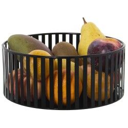 Fruit Bowl Alexandra House Living Black Metal 22 x 9 cm