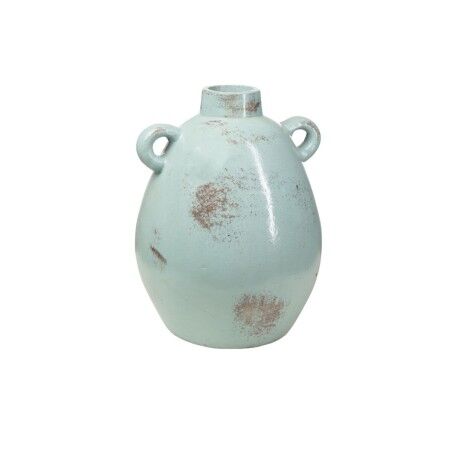 Vaso Romimex Azzurro Terracotta 25 x 35 x 25 cm Con manici