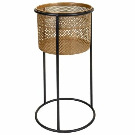 Planter Alexandra House Living Black Golden Metal 24 x 50 x 24 cm With support