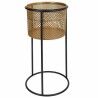 Planter Alexandra House Living Black Golden Metal 24 x 50 x 24 cm With support