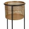 Planter Alexandra House Living Black Golden Metal 24 x 50 x 24 cm With support