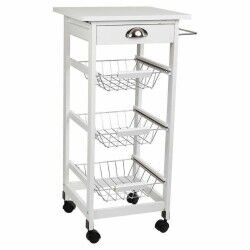 Carrello da Cucina Alexandra House Living Bianco 37 x 82 x 40 cm