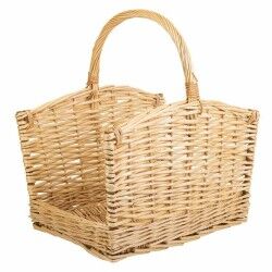 Log basket Alexandra House Living wicker Willow wood 36 x 52 x 49 cm