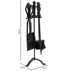 Fireplace Utensils Alexandra House Living Black Iron 18 x 60 x 18 cm