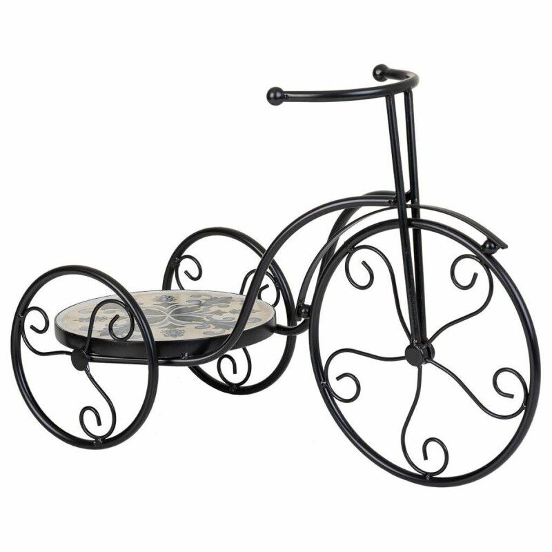 Flower Pot Stand Alexandra House Living Black Iron Tile Bicycle 23 x 36 x 53 cm