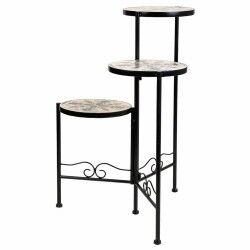 Flower Pot Stand Alexandra House Living Black Iron Tile 30 x 68 x 30 cm