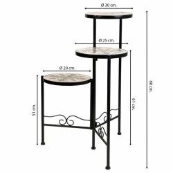 Supporto per Vaso Alexandra House Living Nero Ferro Piastrella 30 x 68 x 30 cm