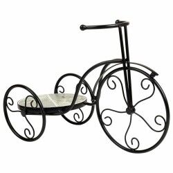 Supporto per Vaso Alexandra House Living Nero Ferro Piastrella Bicicletta 23 x 36 x 53 cm