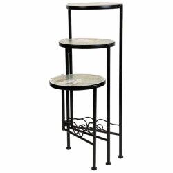 Flower Pot Stand Alexandra House Living Black Iron Tile 30 x 68 x 30 cm