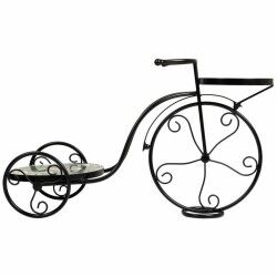 Flower Pot Stand Alexandra House Living Black Iron Tile Bicycle 26 x 43 x 67 cm