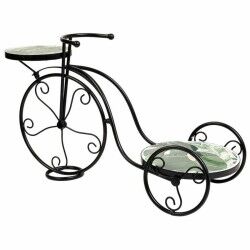 Flower Pot Stand Alexandra House Living Black Iron Tile Bicycle 26 x 43 x 67 cm