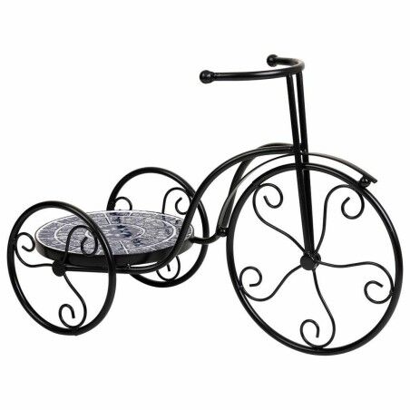 Supporto per Vaso Alexandra House Living Nero Ferro Piastrella Bicicletta 23 x 36 x 53 cm