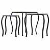 Flower Pot Stand Alexandra House Living Black Iron Tile 33 x 37 x 33 cm 3 Pieces