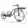 Supporto per Vaso Alexandra House Living Nero Ferro Piastrella Bicicletta 26 x 43 x 67 cm