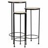 Flower Pot Stand Alexandra House Living Black Iron Tile 30 x 68 x 30 cm 3 Pieces