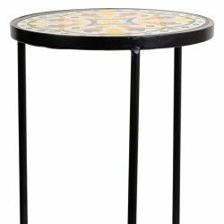 Flower Pot Stand Alexandra House Living Black Iron Tile 30 x 68 x 30 cm 3 Pieces