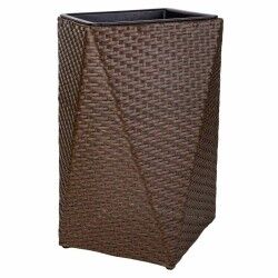 Planter Alexandra House Living Dark brown Iron Rattan Plastic 31 x 56 x 31 cm