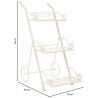 Flower Pot Stand Alexandra House Living White Metal Iron 25 x 32 x 55 cm