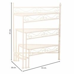 Flower Pot Stand Alexandra House Living White Metal Iron 25 x 37 x 59 cm