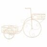 Flower Pot Stand Alexandra House Living White Metal Iron Bicycle 30 x 61 x 55 cm