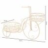 Flower Pot Stand Alexandra House Living White Metal Iron Bicycle 30 x 61 x 55 cm