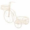 Flower Pot Stand Alexandra House Living White Metal Iron Bicycle 30 x 61 x 55 cm