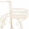 Flower Pot Stand Alexandra House Living White Metal Iron Bicycle 30 x 61 x 55 cm