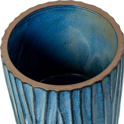 Set of Planters Alexandra House Living Blue Ceramic Stripes 2 Pieces