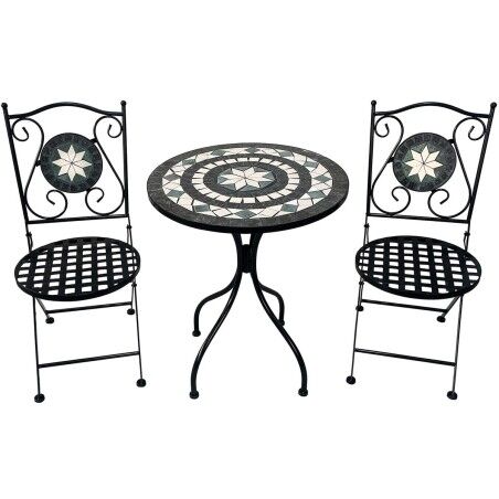 Table set with 2 chairs Alexandra House Living Multicolour 60 x 71 x 60 cm Mosaic