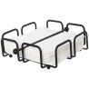 Napkin holder Alexandra House Living Black Metal 21 x 7 x 21 cm