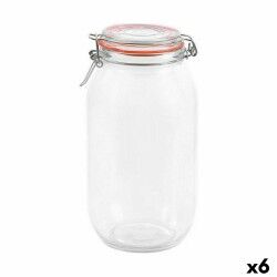 Jar La Mediterránea Hermetic Glass 2 L (6 Units)