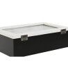 Box for Infusions Home ESPRIT White Black Metal Crystal MDF Wood 23 x 15 x 6,5 cm (2 Units)