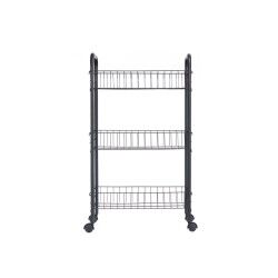 Vegetable trolley Black Metal Plastic 37 x 27 x 63 cm (4 Units)