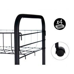 Vegetable trolley Black Metal Plastic 37 x 27 x 63 cm (4 Units)