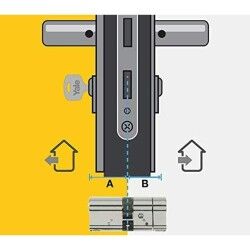 Security cylinder Yale YC2100 DB 35X35 NI 35 x 35 mm Brass