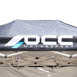 Parete della Tenda OCC Motorsport NA Racing Nero Poliestere 420D Oxford 3 x 2 m Finestra 2 Unità (Ricondizionati A)