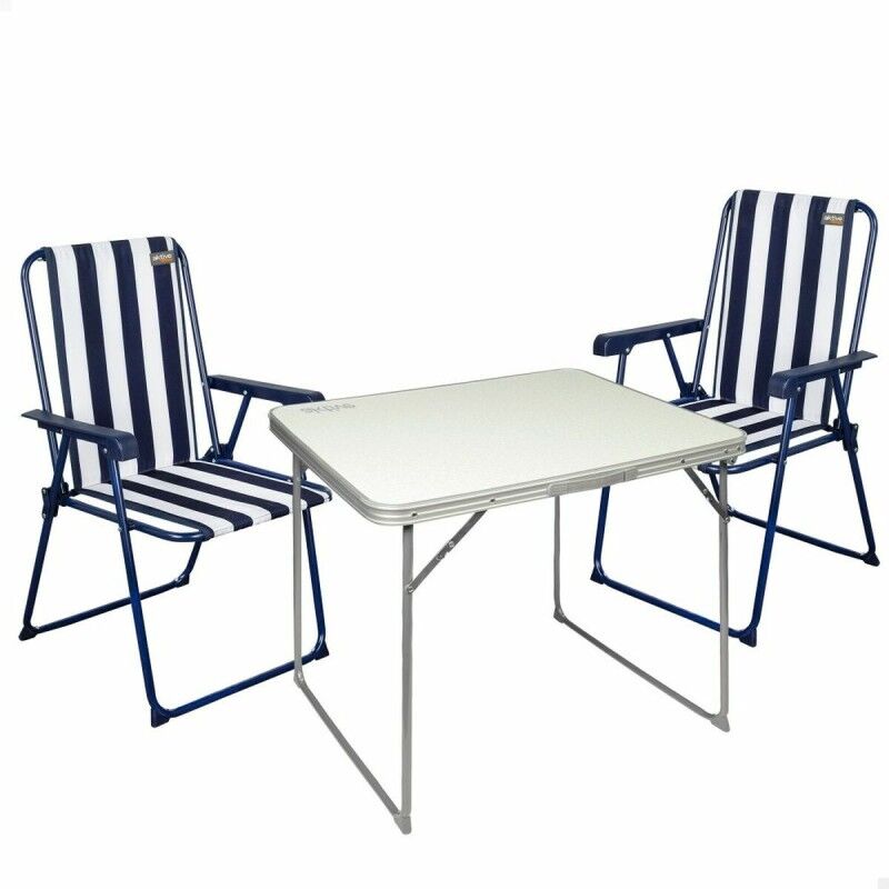 Table set with 2 chairs Aktive Camping 80 x 60 x 70 cm