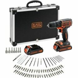 Cacciavite Black & Decker BLACK+DECKER BDCDC18BAFC-QW Perceuse-visseuse sans fil, 18 V, Noir/orange