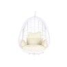 Sedia da giardino sospesa DKD Home Decor 90 x 70 x 110 cm Metallo rattan sintetico Bianco