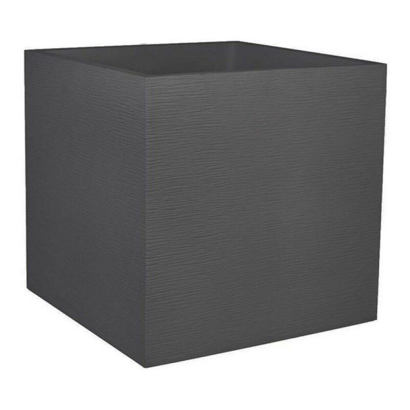 Vaso EDA CF-6540042 Antracite Grigio scuro Plastica Quadrato 49,5 x 49,5 x 49,5 cm