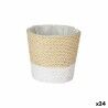 Vaso Bianco Corda Plastica 11 x 10,5 x 11 cm (24 Unità)