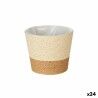 Planter Brown Rope Plastic 19,5 x 17,5 x 19,5 cm (24 Units)